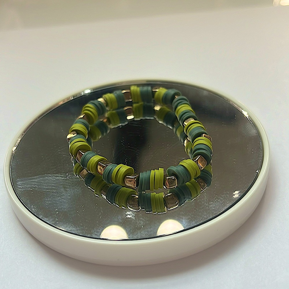 Handmade clay bead bracelet!!